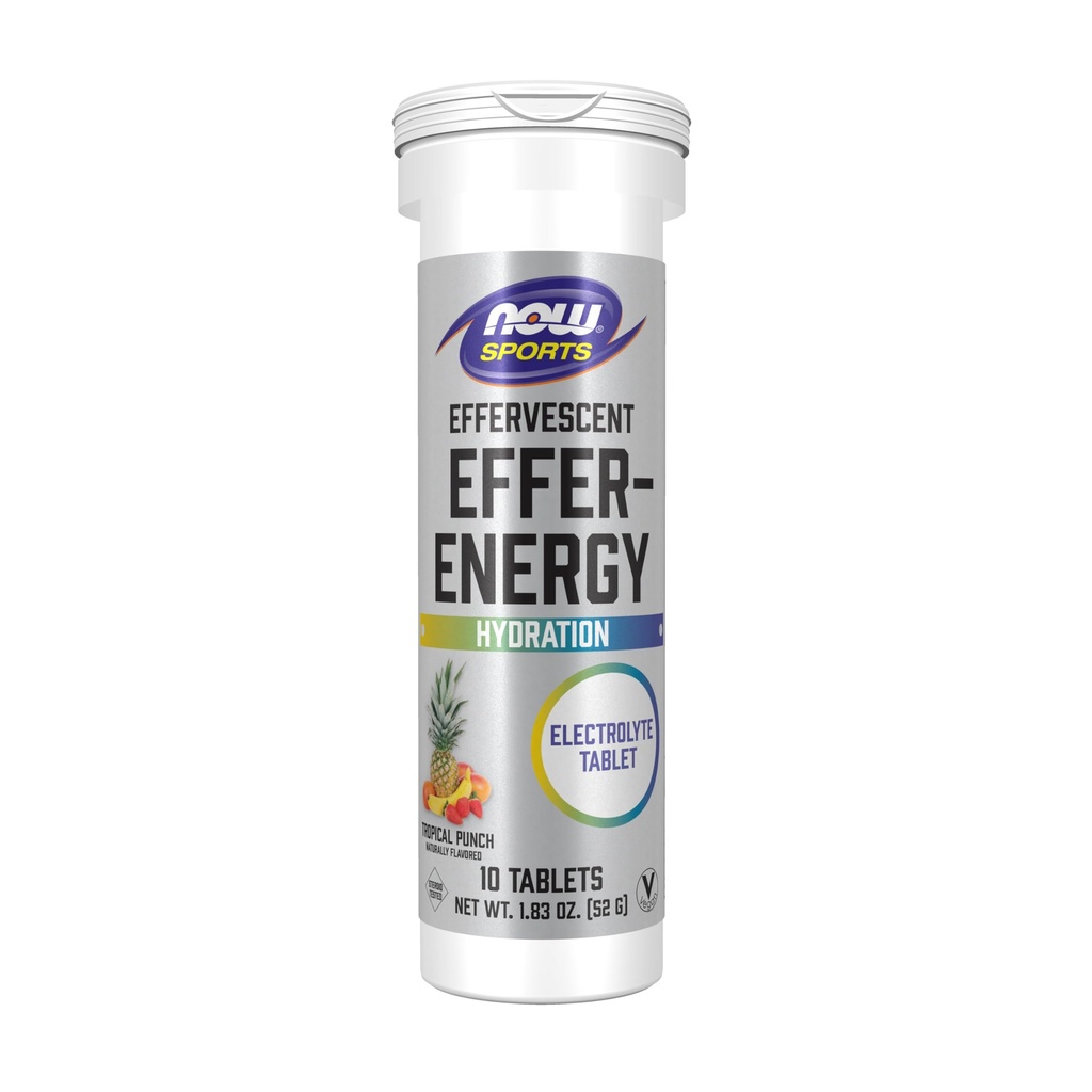 Şimdi Gıdalar Spor Beslenme, Effervescent Effer-Energy, Electrolyte Supplement, Energy*/ Recovery*, Tropikal Punch, 10 Tablet