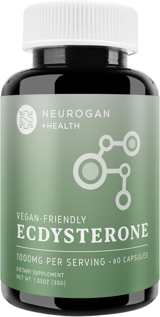 Nörogan Ecdysterone Capsules | 1000 MG - 60 Kont | Destekler Kas Büyüme ve Performans, Sağlıklı Vücut Kompatörü & Immune Function | Plant-Based Formula for Strength & Endurance