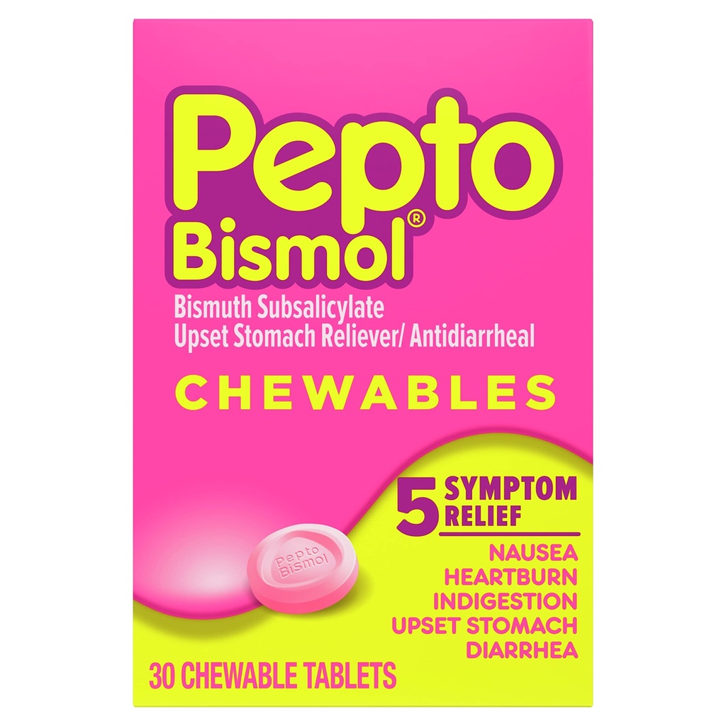 Pepto Bismol Pepto-Bismol Chewable Tabletler, 30 ct,
