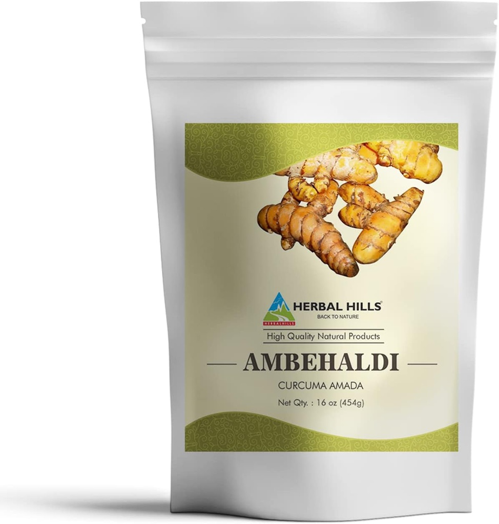 HERBAL HILLS Ambehaldi Toz Turmeric Toz/Amba Haldi/Curcuma Amada/Curcuma Longa/Turmeric Curcumin | 16 Oz (454 GMS)