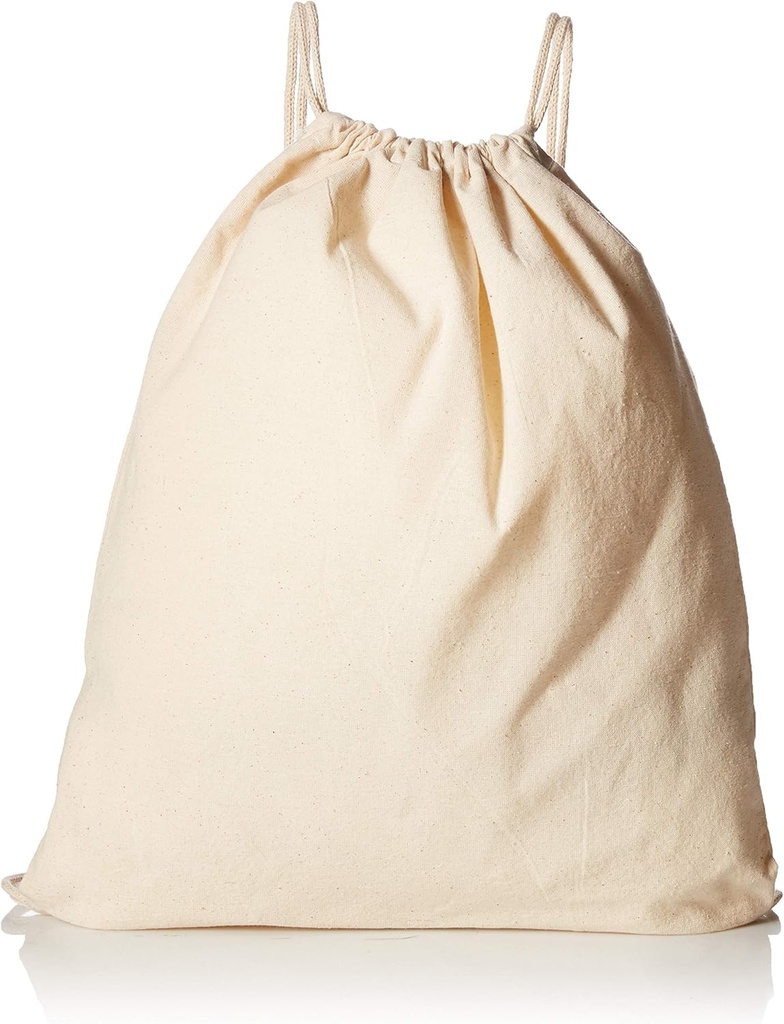 TBF 12 Pack Bulk Cotton Canvas Drawstring Backpackbag (14" W x 18" H) - DIY, Crafts, Events & More için Mükemmel