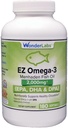 Wonder Laboratories EZ Omega-3 Atlantic Menhaden Fish Oil Supplement 2000 mg, Burpless, ABD'de Made in the USA, Perfect Balance of EPA+ DHA + DPA 180 Softgels