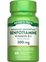Nature's Truth Benfotiamine | 300 mg | 60 Count | Non-GMO ve Gluten Free Supplement | Vitamin B1 Precursor