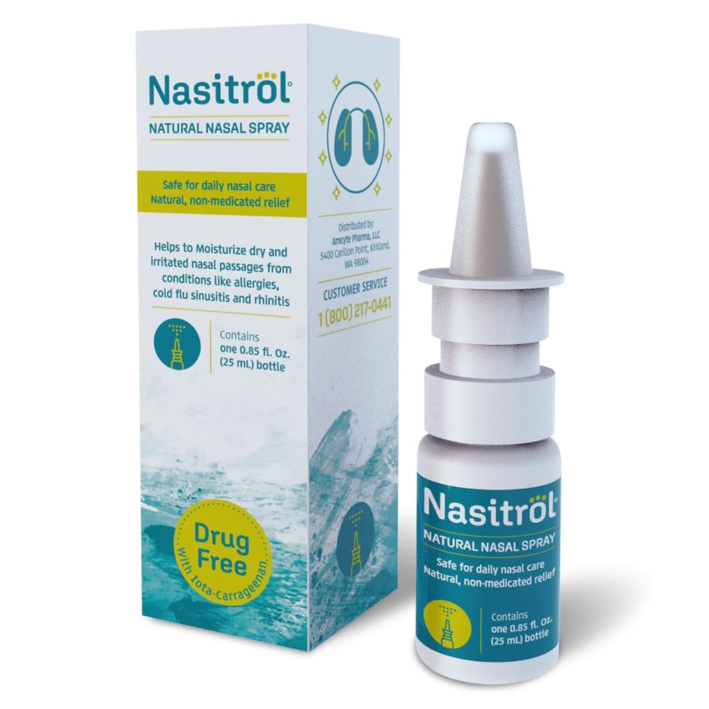 Doğal Nasal Mix - Congestion ve Daily Nose Care için All-Doine Mist - Nasal Sprey Soğuk ve Flu Season için Temel - Yetişkinler ve Çocuklar için Anında Yardım - 25 mL Şişe