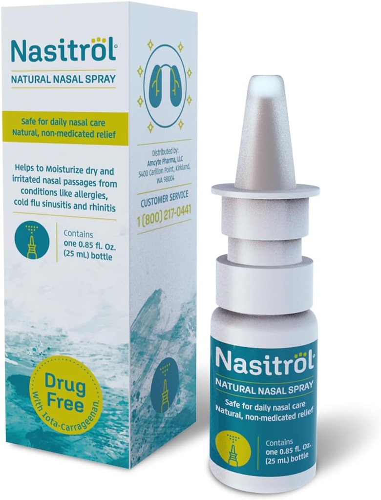 Doğal Nasal Mix - Congestion ve Daily Nose Care için All-Doine Mist - Nasal Sprey Soğuk ve Flu Season için Temel - Yetişkinler ve Çocuklar için Anında Yardım - 25 mL Şişe
