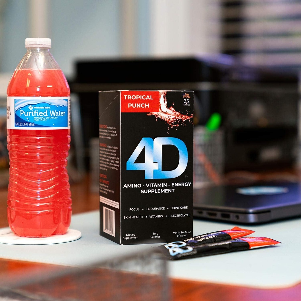 4D Temiz Enerji Pül-Vitamin-Energy-Supplement 25 Unit In 1 Pack, 25Count ()