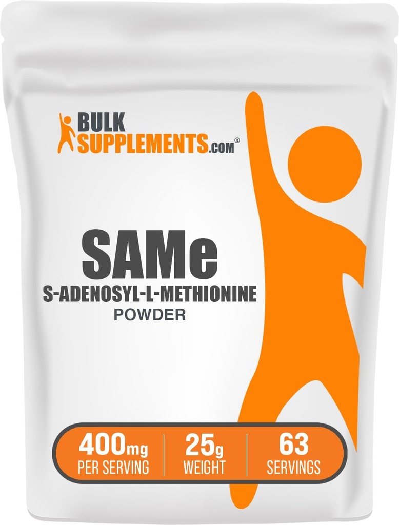BulkSupplements.com Same Toz - S-Adenosyl-L-Methionine, SAM-e Supplement - Ortak Sağlık için, Gluten Free - SAM-e 400 mg per Service, 25g (0.88 oz) (Pack of 1)