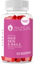 ZENZSUAL Saç, Cilt ve Nails Gummies – Biotin, C, B12 ve çinko ile Çokvitamin - Vegan Tamam ve Sugar Free (60 Gummies)
