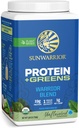 Sunwarrior Savaşçısı Protein Yeşiller Toz İçilir | BCAA Plant Temel Organik Hemp Tohum Vegan Gluten Ücretsiz Non-GMO Low Carb Protein Toz | Unflavored 750 G 30 SRV