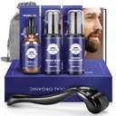 Ayıd Hediye Kit - Oil,Wash,Conditioner, Roller (Needle Length: 0.25mm) for Beard, Storage Bag,Mustache Hediyeleri Boyfriend Koca Babalar için Setler