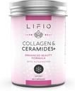 Collagen & Ceramides+, Enhanced Beauty Formula with Astaxanthin & Biotin, Vitamin A, B2, B3, B12, C & D Promotes Skin Hydration & Elasticity, Non-GMO, Gluten-Free, Soy-Free, 60 Capsules