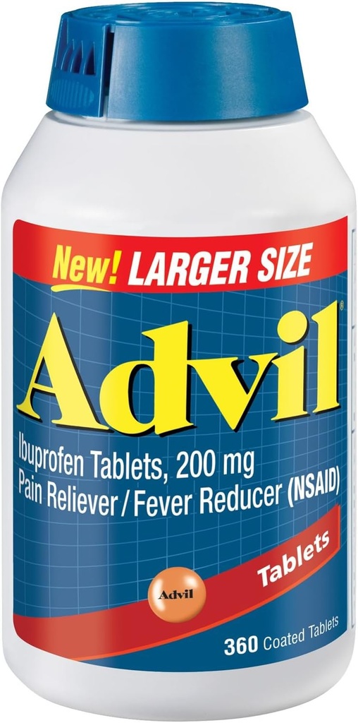Advil-Ibuprofen kaplama Tabletleri, 200 mg 360 kaplı tablet