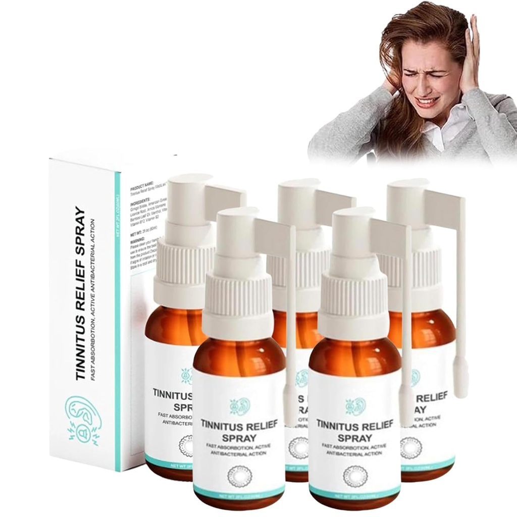 Εμβοές Relief Spray, 30ml Εμβοές Ανακούφιση για Αυτιά Δαχτυλίδι, Φορητές Εμβοές Ανακουφιστικό Αυτί Spray, Φυσικά Συστατικά Γρήγορη Ανακούφιση της Δυσφορίας, Αυτί Spray για Εμβοές Θεραπείες (5pcs)