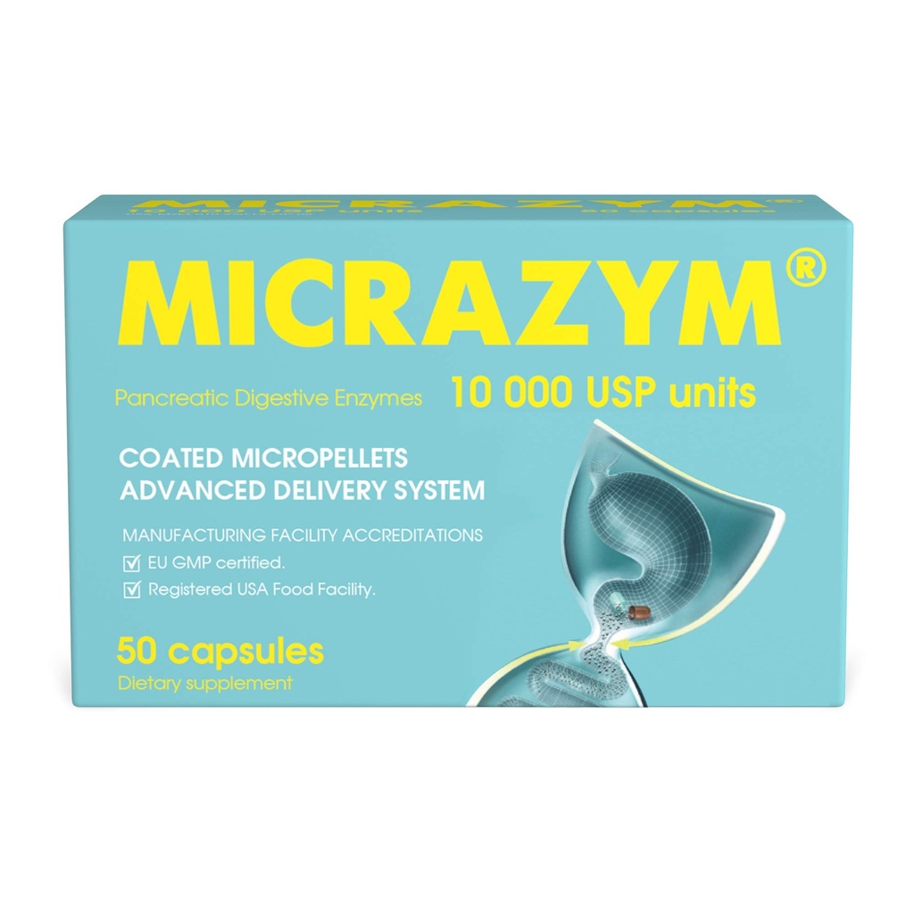 AVVA Pharmges Pancreatic Enzymes - 10.000 USP Etkili Pancreatic Enzyme Supplements - Digestive Enzymes for Digestion - 50 Fast-Acting Capsules with Amyla, Lipase and Protease