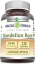 Amazing Formulas Dandelion Root (Taraxacum Officinale) Tamam | 520 Mg Per | 120 Veggie Capsules | Non-GMO | Gluten-Free | Made in USA
