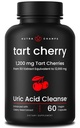 Organik Tart Cherry Extract Capsules 12 mg - Montmorency Tart Cherry Industries, Celery Seed & Bilberry - Uric Acid Cleanse & Ortak Destek - Vegan Capsules