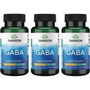 Swanson GABA - Amino Asit Supplement Sakin Uykuyu Desteklemek için Calm & Rahatlama - Sağlıklı Stres Seviyelerini Desteklemek için Yüksek Potency Formula - (100 Capsules, 500 mg each) (3 Pack)