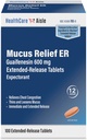 SağlıkCareAisle Guaifenesin 600 mg Genişletilmiş Yayın - 100 Tablet - Mucus Relief Waitorant for Chest Congestion Relief