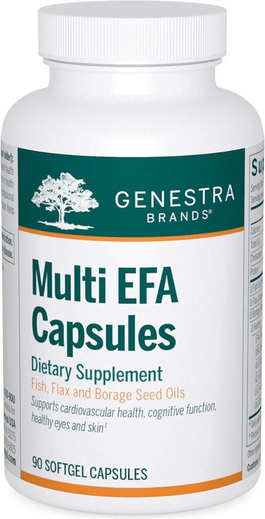 Genstra Brands Multi EFA Capsules | Benzersiz Fish, Flax ve Borage Tohum Yağları | 90 Softgel Capsules