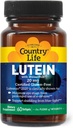 Country Life Lutein 20 mg - Certified Gluten-Free - Υποστήριξη για την υγεία των ματιών με Lutein και Zeaxanthin - Μειώνει το στέλεχος ματιών από τις οθόνες - Όχι μαγιά, καλαμπόκι, σιτάρι, γάλα - 60 Softgels
