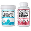 ΕΠΙΛΟΓΗ Ιατρού - Optimal Gut Health Bundle: 60 Billion Probiotic 60ct + Digestive Enzymes 90ct for Digestive Comfort and Immune Support