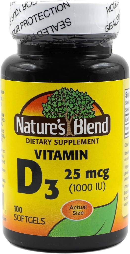Nature's Bread D3 25 MCG (1000 IU) Easy-to-Swallow, 100 SOFTLS
