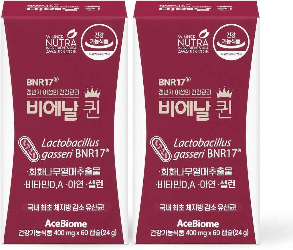Bnr Queen, Menopausal Support Probiyotik for Women, 10 Milyar CFU Garantili, Lactobacillus Gazseri BNR17, 60Capsules x 2packs