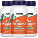 Şimdi Gıdalar çinko Picolinate, 50 mg, 120 Veg Capsules, 3 Pack