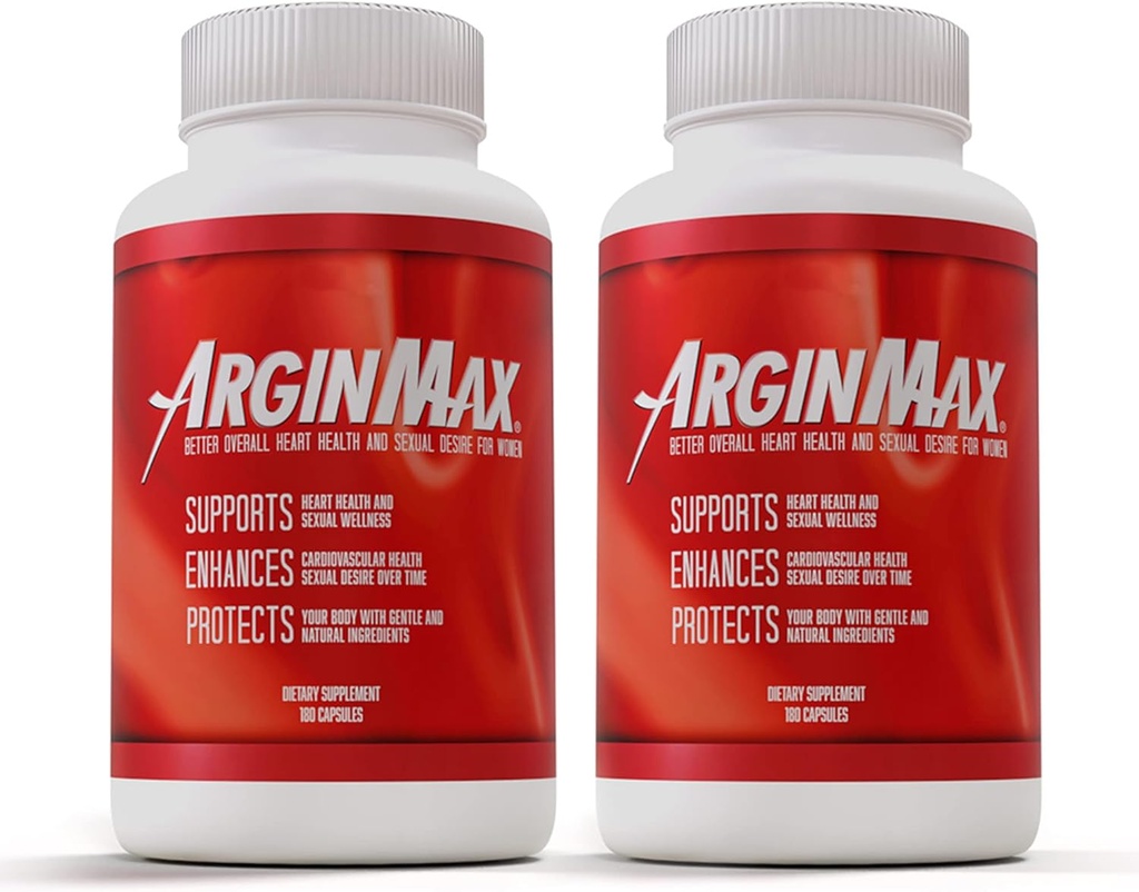 ArginMax Women's L Arginine Supplement Pre Workout Pills - Nitrik Çimento Kan Akışı, Oksijen ATM, Nitrik Çimento Supplement - Spor Beslenme Nitrik Çimento Sistemleri - 2 Pack, 360 Capsules