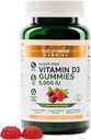 NatureWise Vitamin D3 5000 IU Gummies - Sugar-Free Karma Berry Flavor - Yetişkinler için D Gummies, Supports Immunity, Muscle & Bone Strength - Better, Non-GMO - 90 Gummies[45-Day Supply]