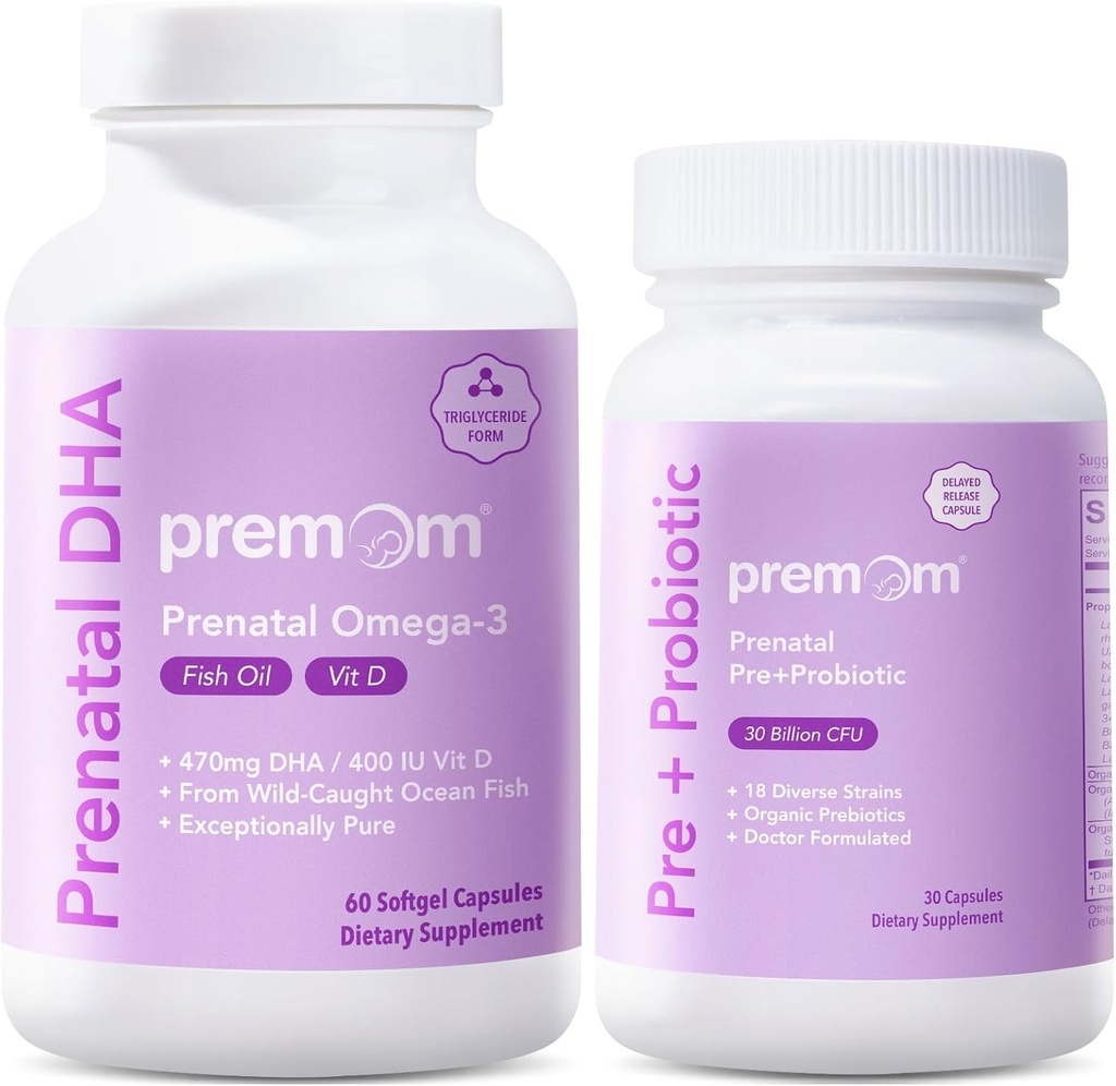 Premom Prenatal Pre & Probiyotiks + Prenatal DHA Fish Oil