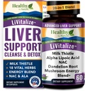 Liver Cleanse Detox & Tamir – 28-in-1 Liver Support - Milk Thistle Dandelion NAC Alpha Lipoic Acid Artichoke & Reishi Chaga Türkiye Tail Mushroom – Active Liver Health Supplement, 1540 mg (60 Capsules)