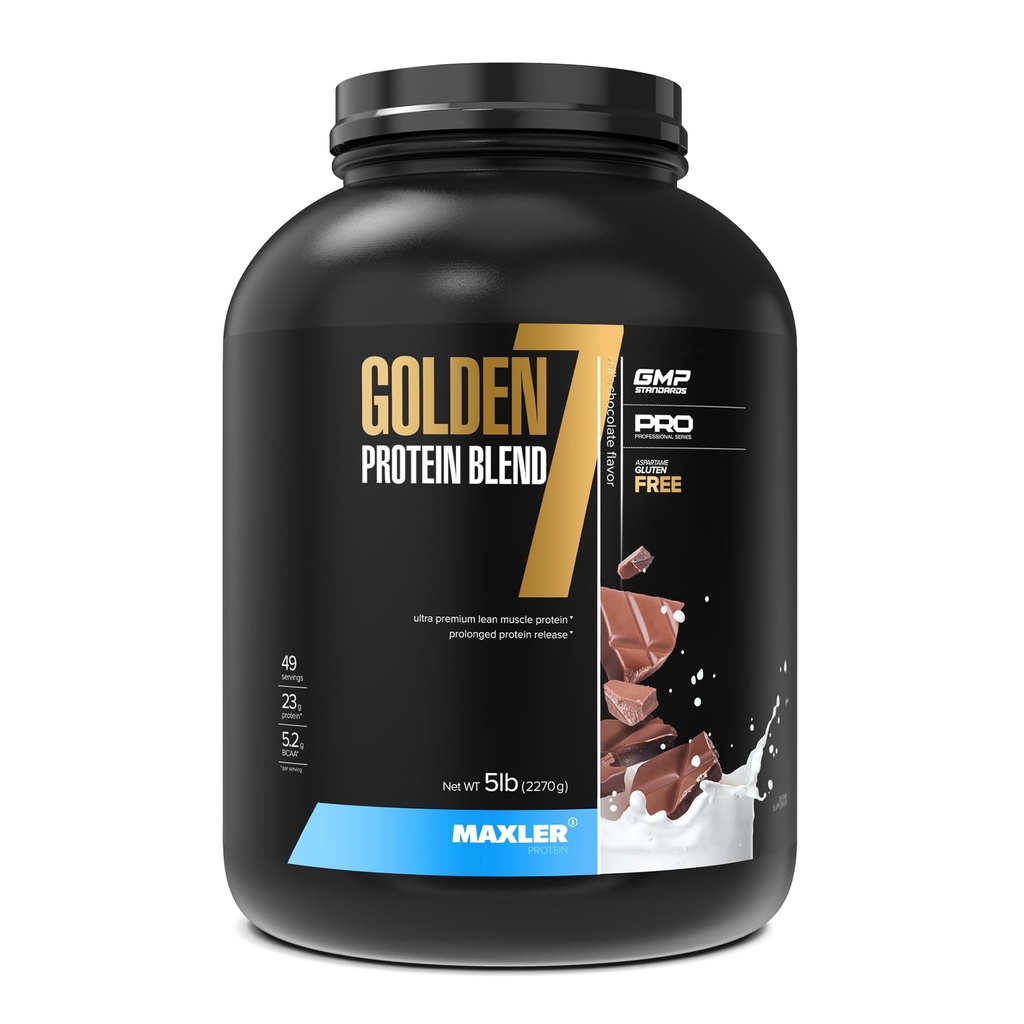 Maxler Golden 7 proteini - Kas Kazanması için Protein Tozu - Süt Çikolata Protein Toz 5 lb