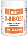 Supersmart - D-Ribose Toz (Doğal Şeker) günde 6gm - ATP Synthesis & Production - Enerji için Evrensel Yakıt | Non-GMO & Gluten Ücretsiz - 150 ggm