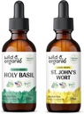 Άγρια & οργανική Αγία Βασίλειος Βάμμα 2 fl oz & St Johns Wort Βάμμα 2 fl oz