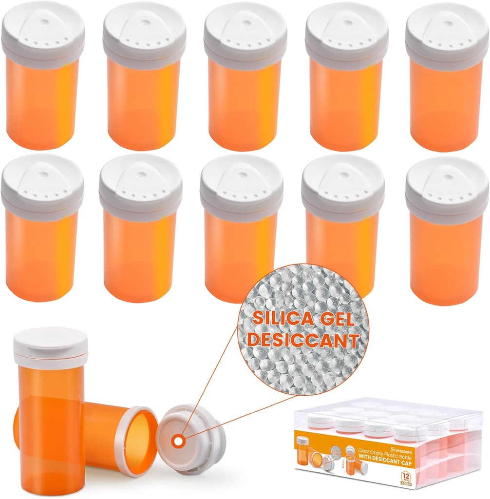 Pikcant Cap, Tıp Şişe, Pill Şişeleri Caps ile Boş, Boş Pill Şişeler (6 Dram, 12 Pack)