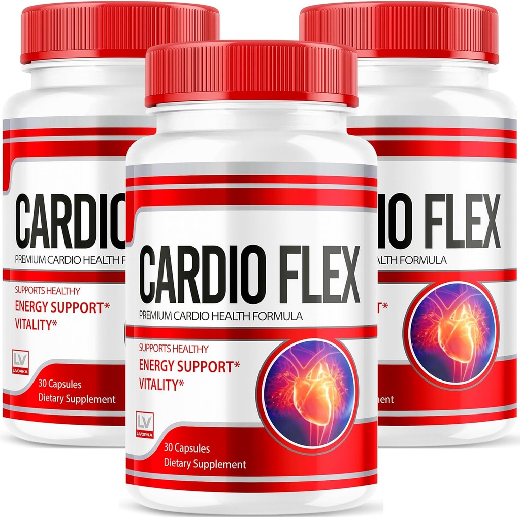 LIVORKA 3 Pack - Cardio Flex Pills, Cardio Flex Capsules, Flex Capsules, Cardio Flex Capsules, Cardio Flex, Pills Cardio Flex, 30 Capsules Per Şişe için 90 Gün
