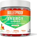 Ses geçirmez Şeker-Free Tropikal Enerji Gummies, 60 Kont, Daily & Sustained Energy için 100 mg CoQ10, Daily Value of B12, 100 mg Brain Octane Oil