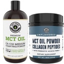 Left Coast Performance 32oz Premium MCT Oil ve 16oz Unflavored MCT + Collagen Toz