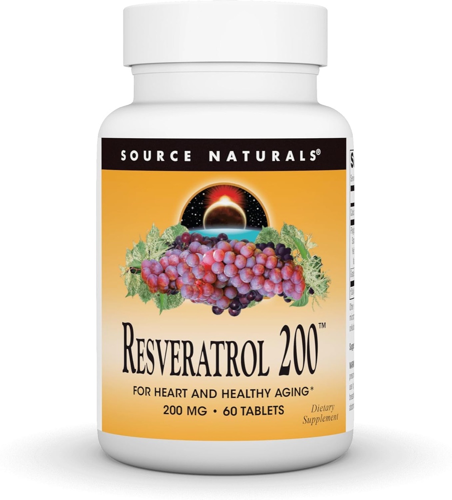 Doğals Resveratrol, Kalp ve Sağlıklı Ağlama * 200 mg - 60 Tablet