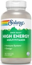 SOLARAY Kadınlar ve Erkekler için Günlük Yüksek Enerji Multivitamini - Enerji Supplements - Immune Support w/Vitamin C, A, D ve E, Vitamin B Kompleksi, Trace Minerals, 60-Day Garanti, 180 Serv, 180 VegCaps