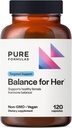 PureFormulas Ισορροπία για την - Ορμόνη Ισορροπία για τις γυναίκες - DIM, Μαύρο Cohosh, Ασβέστιο D-Glucarate, EGCg Πράσινο Τσάι Εκχύλισμα & Chaste Tree Συμπλήρωμα για Υποστήριξη Mood & Οιστρογόνο Μεταβολισμός -120 Κάψουλες