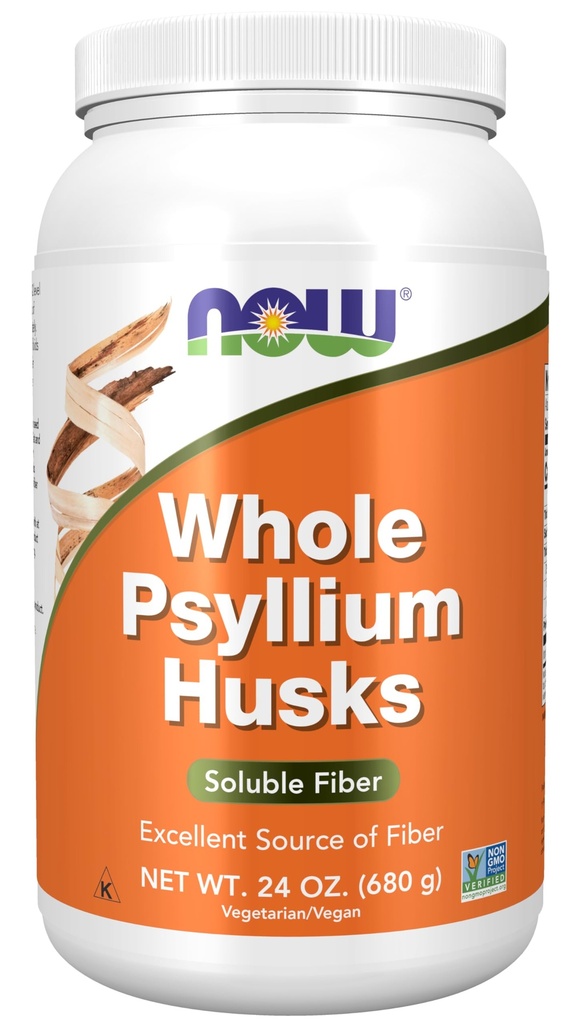 Şimdi Gıdalar Tamamlıyor, Tüm Psyllium Husks, Non-GMO Projesi Doğrulanmış, ► Fiber, 24Ounce