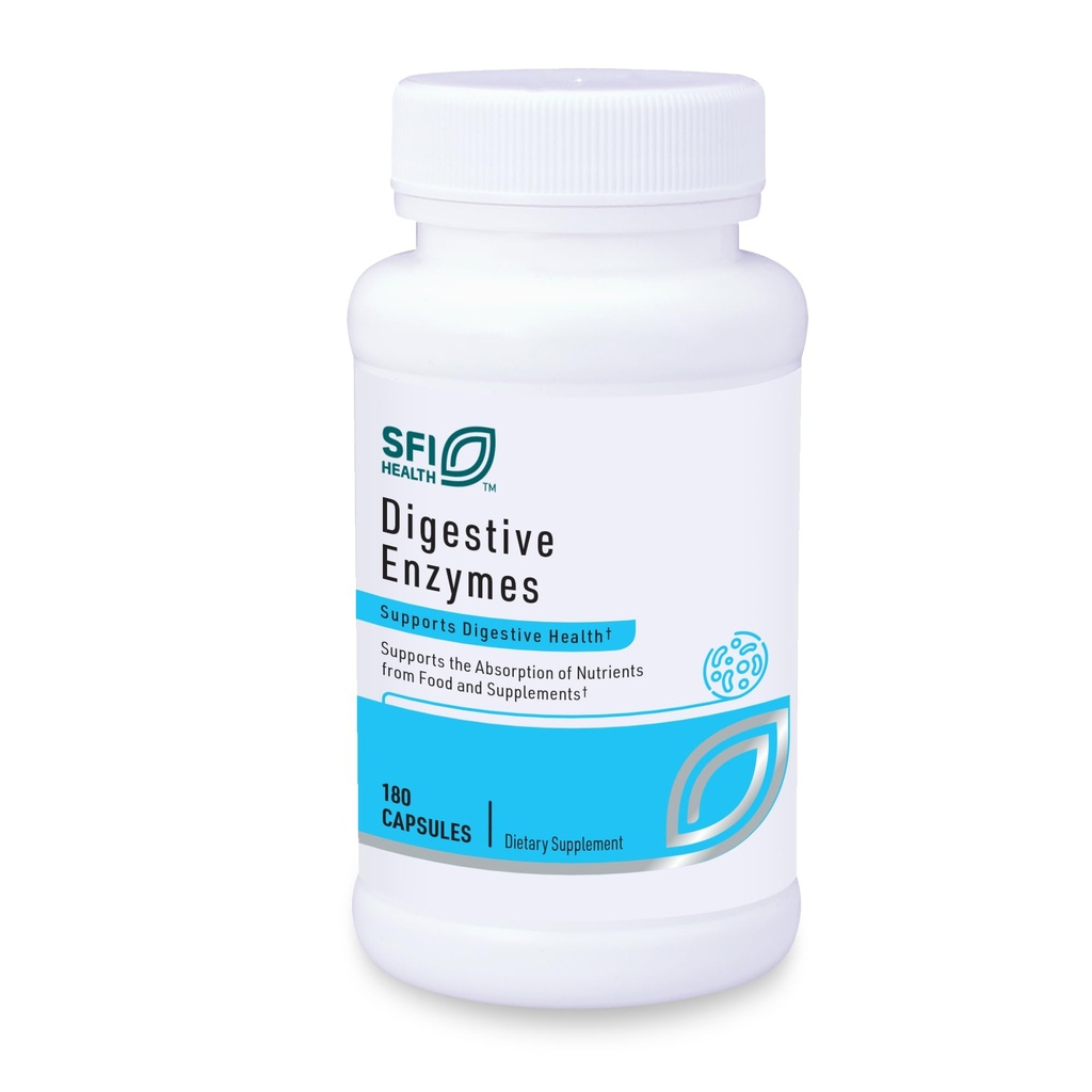 Klaire Laboratuvarları SFI Health Digestive Enzymes - Gut Health Supplements with Lipase, Amylase & Protease Enzymes for Digestion - Aid Nutrient Abxia - Help Occasional GI Discomfort (180 Capsules)