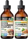 Δεκάδες Mushroom Tincture 4 Fl. Oz. & Turmeric Tincture 4 Fl. Oz.