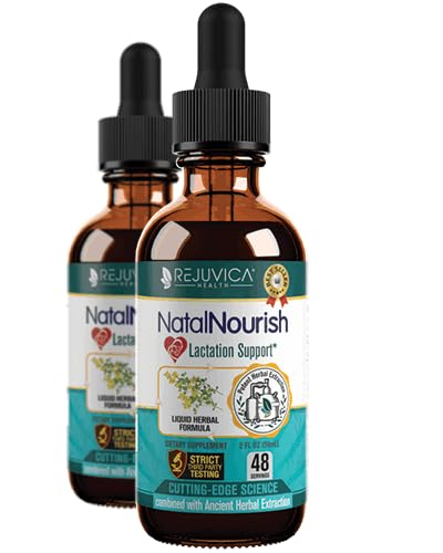 Rejuvica Health NatalNourish - Advanced Γαλουχία συμπλήρωμα υποστήριξης - Liquid Delivery for Better Absorption - Φενουgreek, Ευλογημένη Θησελίδα, γλυκάνισο, μάραθο & More!