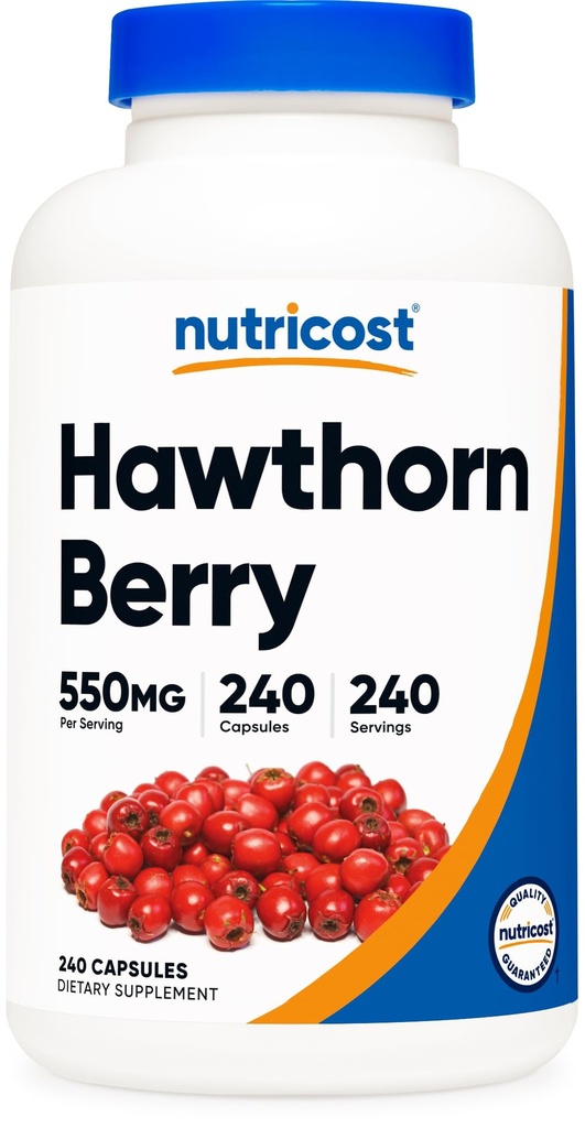 Nutricost Hawthorn Capsules 550 mg, 240 Capsules, Vegetarian Friendly, Non-GMO & Gluten Free