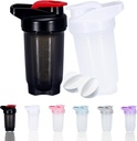 Shaker Şişe Protein Shakes Cup ve 10Ounce/300ML Shaker-Bottle with Whisk Balls, Protein Shakers Şişes Set,Non-BPA plastik (Black+White Creation)))