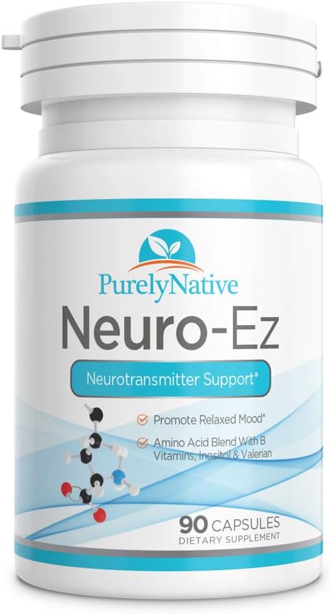 Neuro-Ez Amino Acid Blend με βιταμίνες Β & υποστήριξη νευροδιαβιβαστής Βαλεριάνας Προώθηση Χαλαρωμένη διάθεση Μια πραγματικά ήρεμη εμπειρία