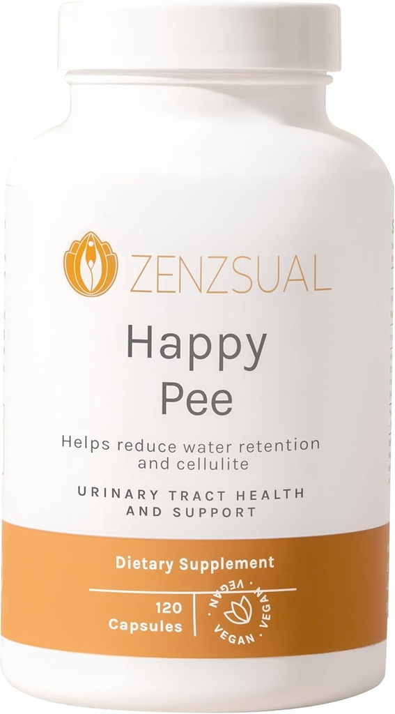 ZENZSUAL Happy – Peeinary Tract Support with Organic Cranberry and D-Mannose - Kadınlar için Kapsamlı UTI Ağrı Yardımı - 120 Capsules